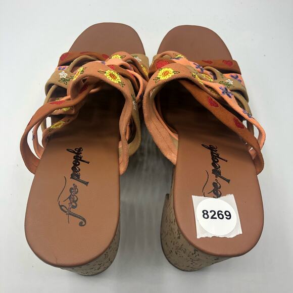 Free People Lisbon Platform Cork Chunky Mule Sandal Size EU 38.5 / US 8.5 - Picture 6 of 7